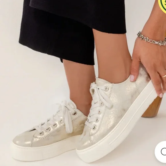 Authentic New Paul Green Bixby Platform Sneaker Mineral Metallic Size UK 4.5 - Picture 2 of 16